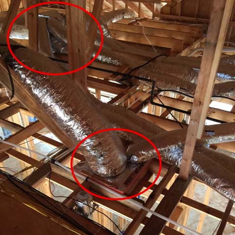 Improper duct work design.