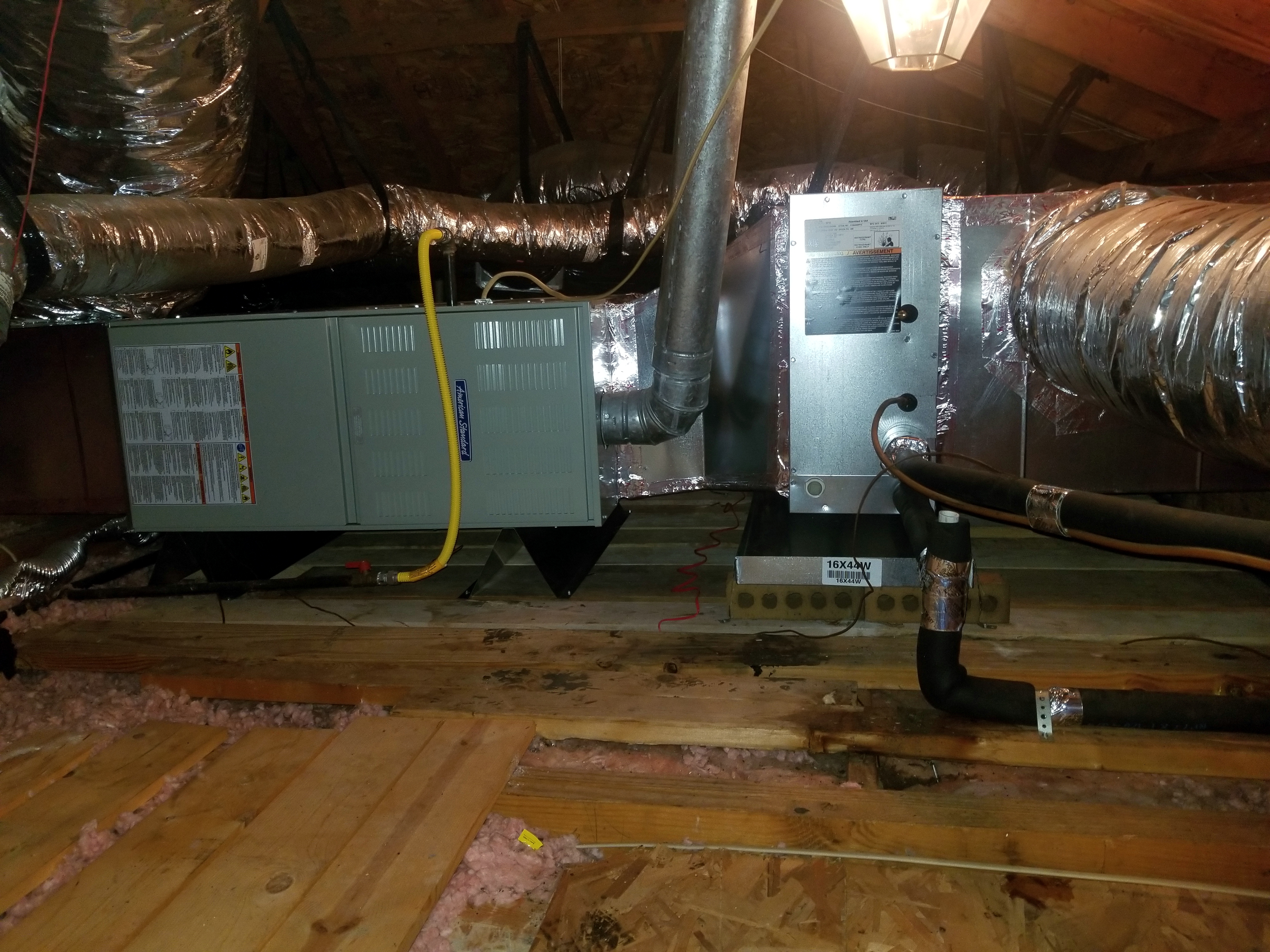 a new high-efficiency gas furnace in a Houston home